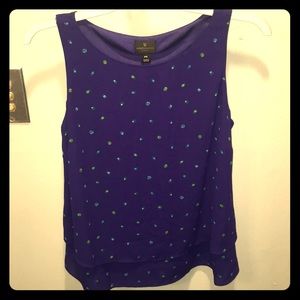 Royal blue layered blouse that’s flowy.